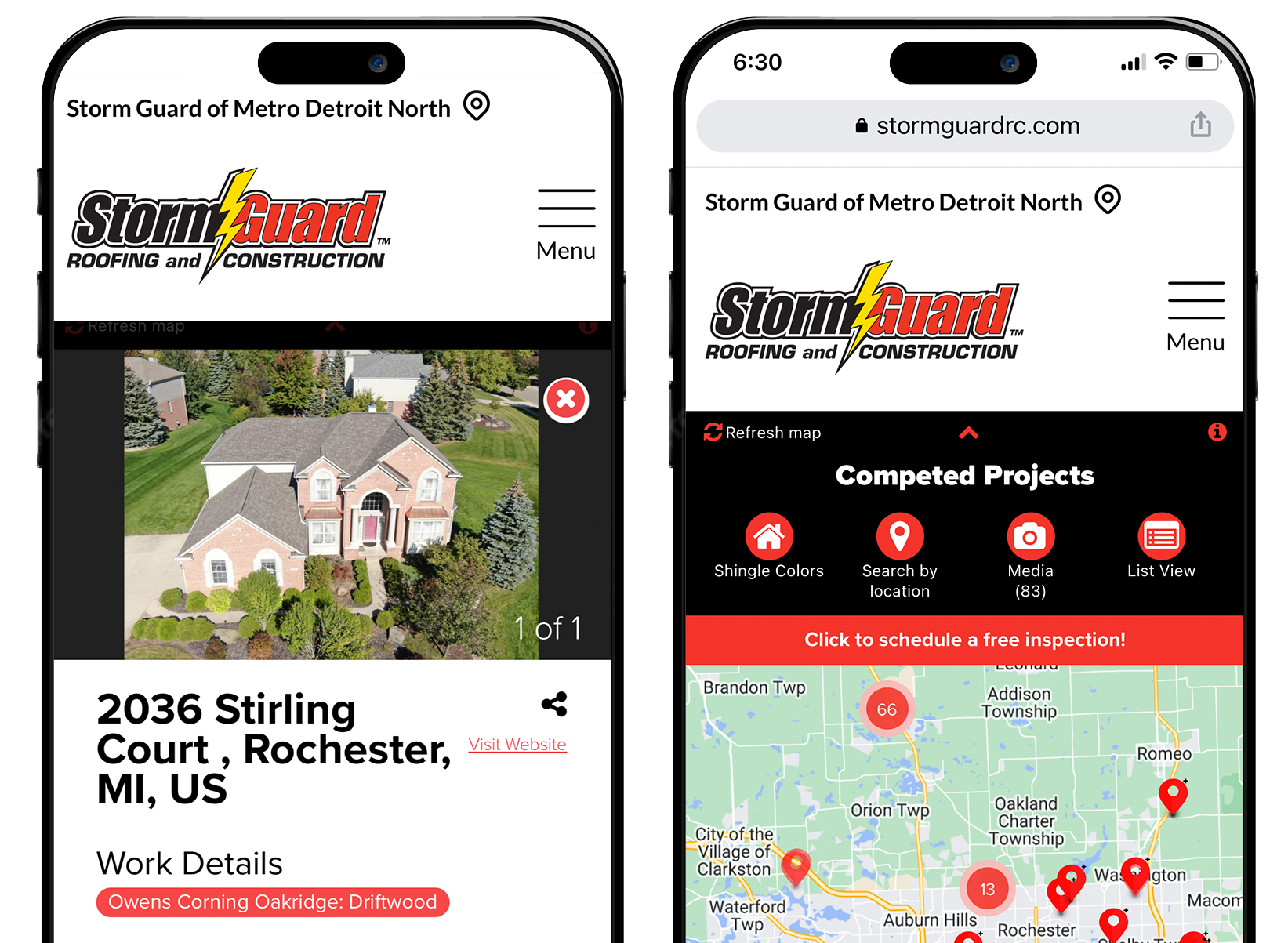 Storm Guard of Metro Detroit North Website Details